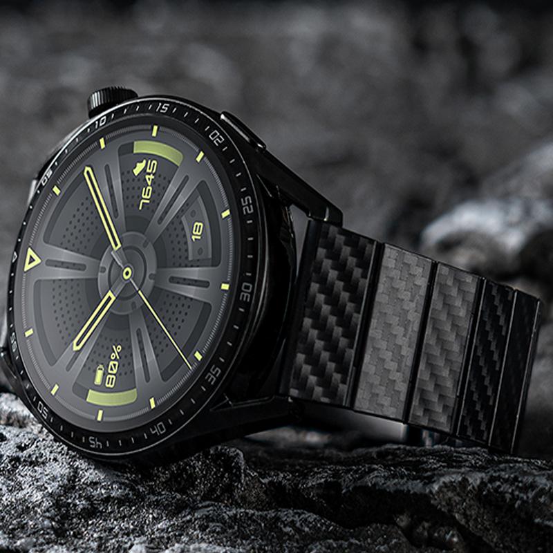 Ремешок 20 мм 22 мм для часов Samsung Galaxy watch 5 Pro/6/4/classic 46 мм Active 2 40 мм 44 мм Браслет из углеродного волокна Huawei GT/2e/3/Pro Amazfit GTS 2 Группа Xiaomi