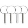 Marine 316 Stainless Steel Quick Release Pin Bimini Top Pin, Diameter 0.2"(5mm), Overall Length 1.1"(28mm), Usable Length 0.79"(20 Mm)