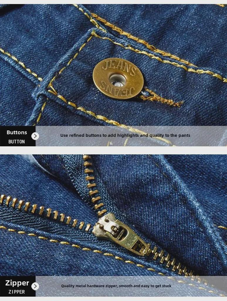 Мужские узкие эластичные джинсы: Удобные, доступные, всесезонные брюки, классические, маленького размера, прямого кроя