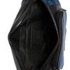Coach Track 40 Checkered Print Leather Waist Bag Regular Men Waist Bag Blue Black C2728-QBP2S