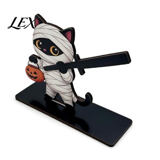 Spooky Home Dining Table Accessories Halloween Wooden Napkin Holder, Ghost Pumpkin Tabletop Decor for Kitchen Room, Stable Dispenser Paper Towel
