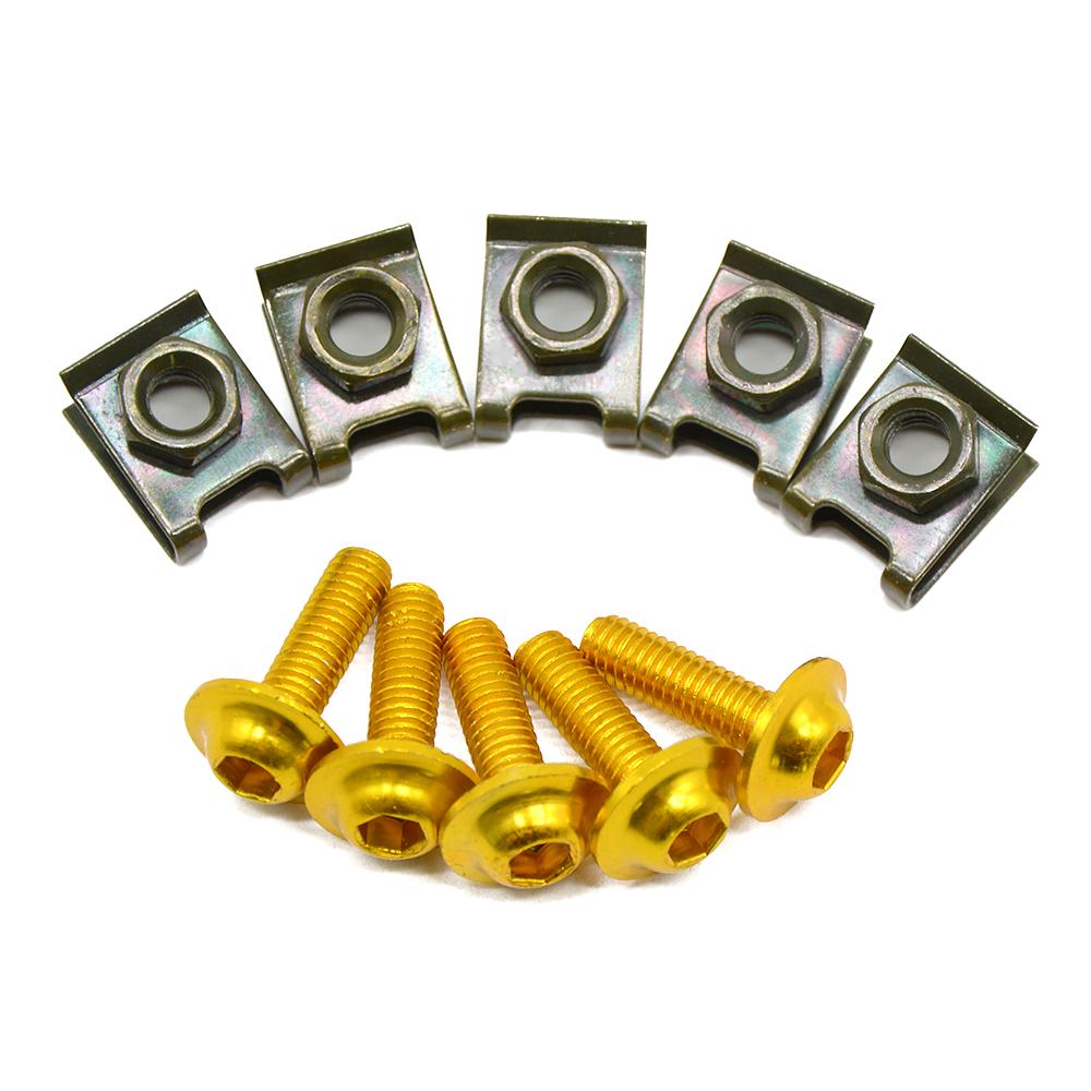 Для Honda VFR NC 700 750 800 1200 F VFR750 VFR800 VFR1200 5 шт. 6 мм аксессуары для мотоциклов винты комплект корпуса зажим обтекатель