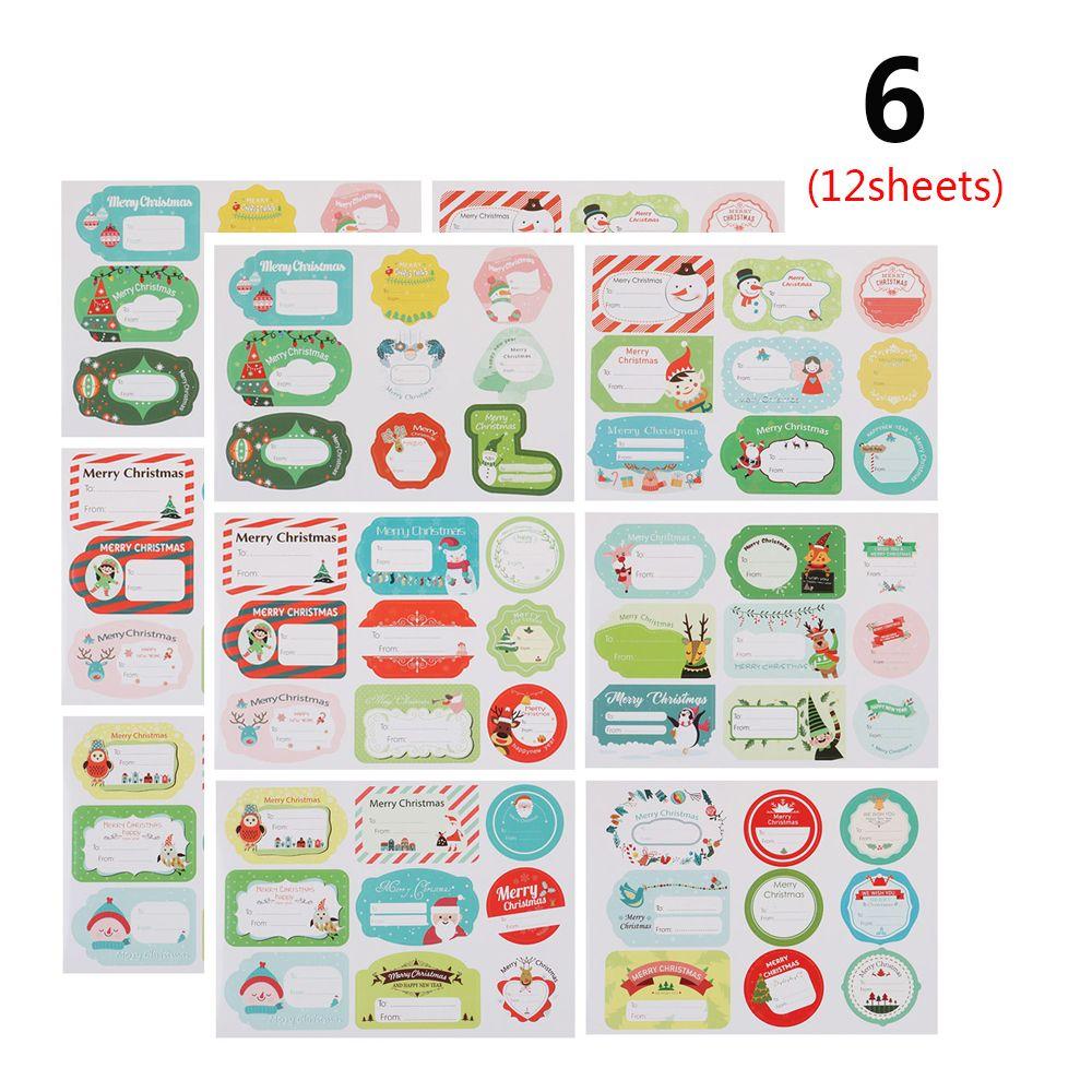 Biscuit Package Cookie Candy Tag Package Label Merry Christmas Xmas Ornament Gift Paper Sticker