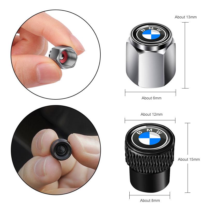 4Pc Car Styling Wheel Tire Valve Cap Aluminum Alloy Waterproof Cover For BMW M E36 E46 E91 F48 F25 F15 F10 F20 F01 X1X3X4X5X6 X7 GMWBX1