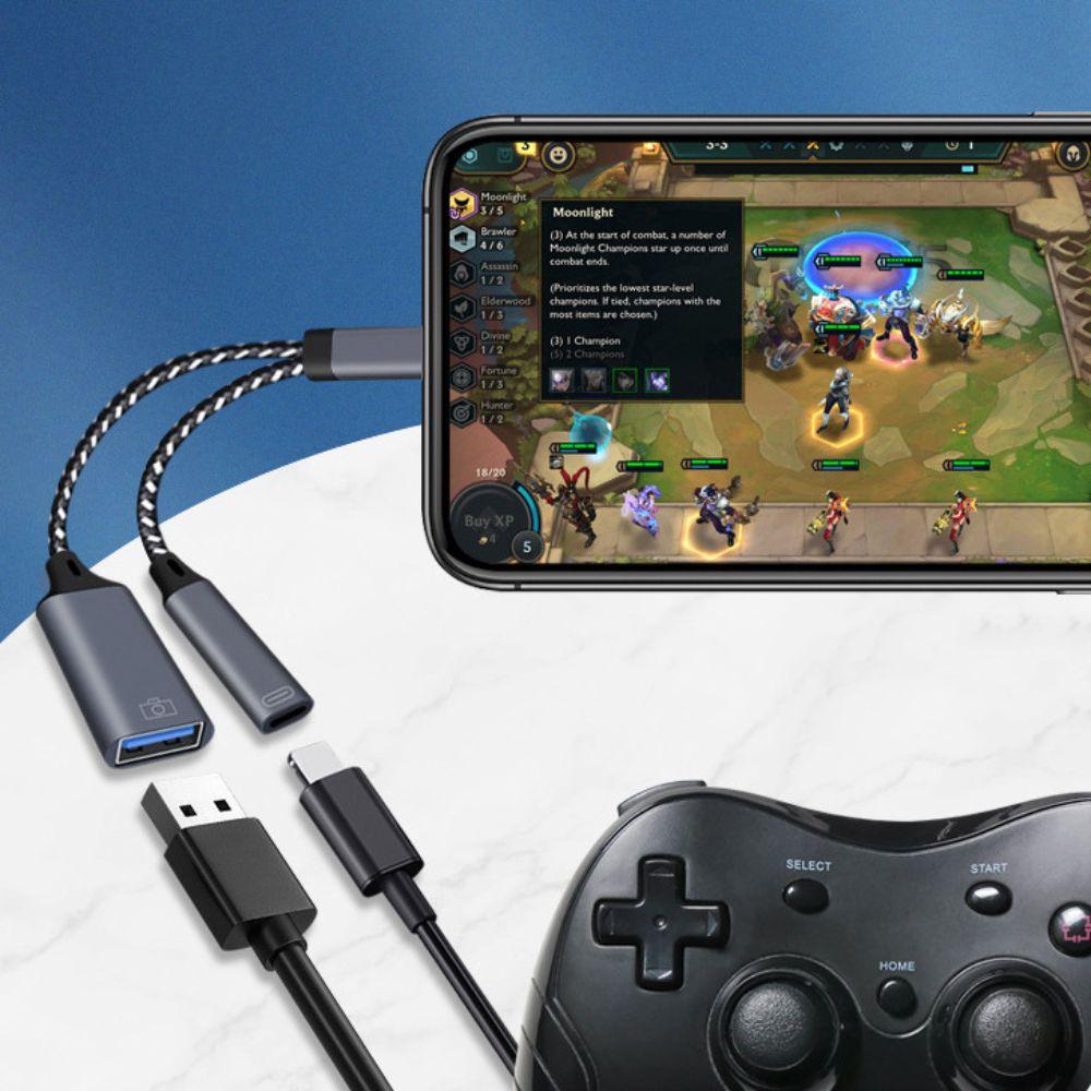 Y-разветвитель USB C OTG кабель телефонный адаптер зарядный адаптер Type C OTG телефонный адаптер