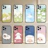 Мультяшная Милая Овечка Чехол Для Телефона Для iPhone17,16,15,14,13,12 Plus,Max Мягкий Силикон Черный Чехол