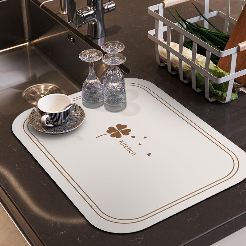 2 шт. Коврик для слива воды на кухне, поглощающий воду, для бытовой кофемашины, противоожоговый и нескользящий коврик для стола