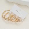 Luxury  Fashion Gold Silver Hoop Earring Set for Women Twist Piercing Retro  Earrings Accessories Jewelry