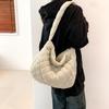 Large Capacity Corduroy Women's Bag Dumpling Bag Rhomboid Single Shoulder Bag