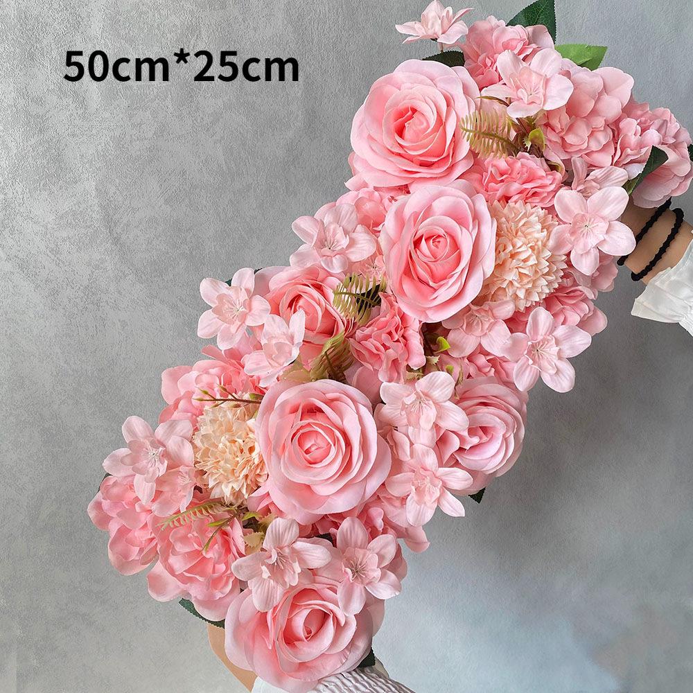 Handmade Rose Artificial Bouquets, Wedding Aisle/arch Silk Floral Rows, Faux Flower Walls Artificial Flower Arrangement