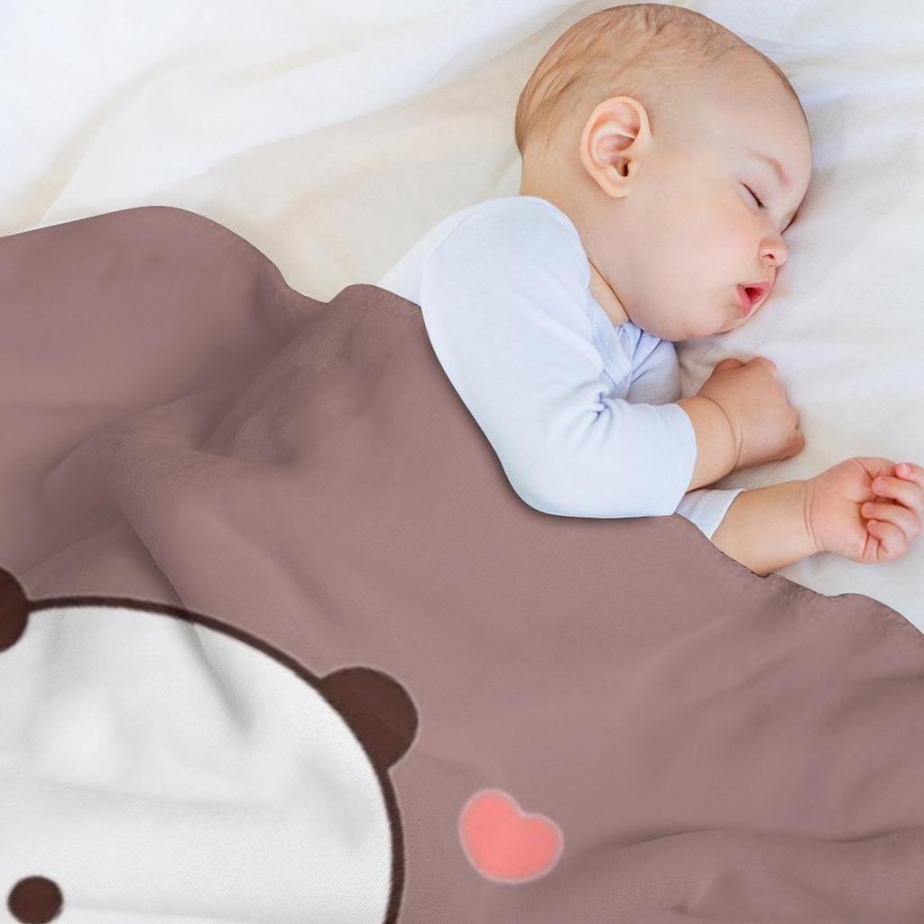 Плед DuDu Bear и BuBu Panda 'Момент любви и расслабления', мягкий плед для спальни для ночного сна