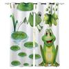 Bamboo And Frog Window Curtains Curtains for Living Room Decorative Items Living Room
