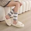 Stripe Short Tube Sock Cover Thicken Warm Winter Foot warmer Creative Coral Fleece Stockings  Girl