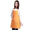 Women Solid Cooking Kitchen Apron Bib Pocket Aprons Cotton Blend Polyester Restaurant Apron