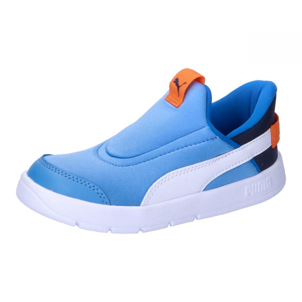 PUMA Courtflex v3 EASE IN Infant Unisex 2024 Team Light Navy Size cm Sneakers, Fall/Winter Colorway, Blue/Puma White/Club (02), 14.0