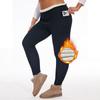 Plus-size Thickened Fleece-lined Leggings High-waisted with Pockets Women's Autumn/winter Outerwear Tight-fitting Warm Leggings