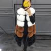 Women's Fashion Sleeveless Winter Thicken Artificial Faux Fur Winter Parka Vest Coat Jackets