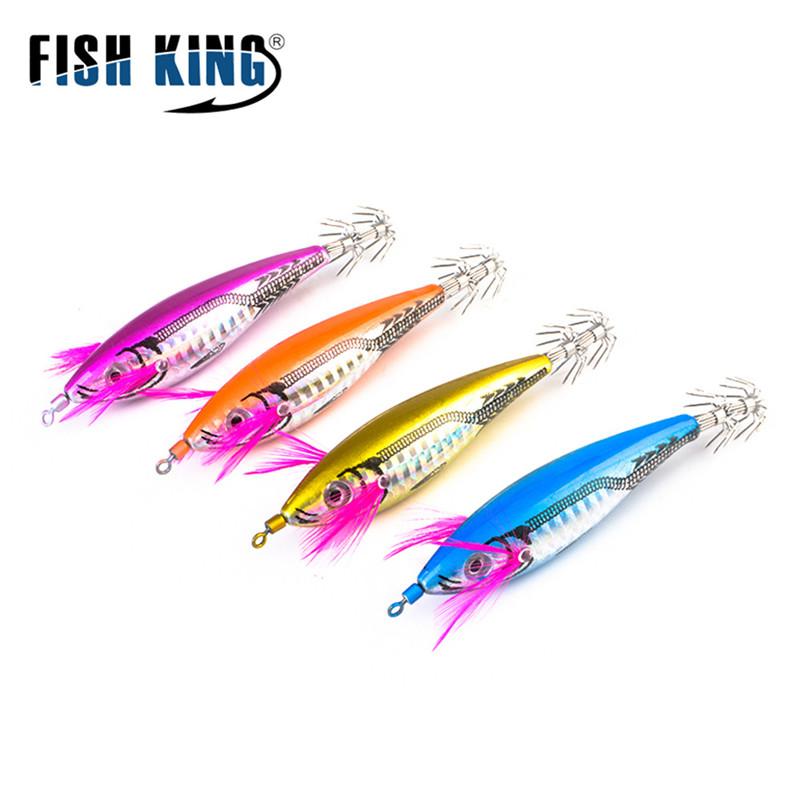 FTK 1pcs/4pcs Squid Bait Bait Shrimp Bait Swaying Luminous Squid Hook Light Fishing Tackle Fixture