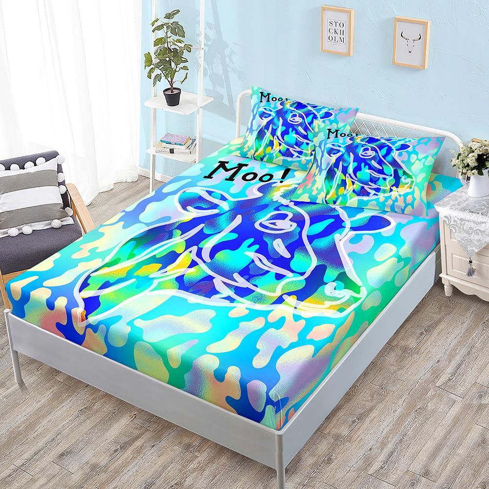 Three-Piece Mattress, Bedspread Animal Chameleon Bedding, Mattress Protective Cover