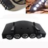 Bright Clip On Head Light Hat Cap Lamp 5 LED Headlamps Fishing White Light Flashlight Headlamp