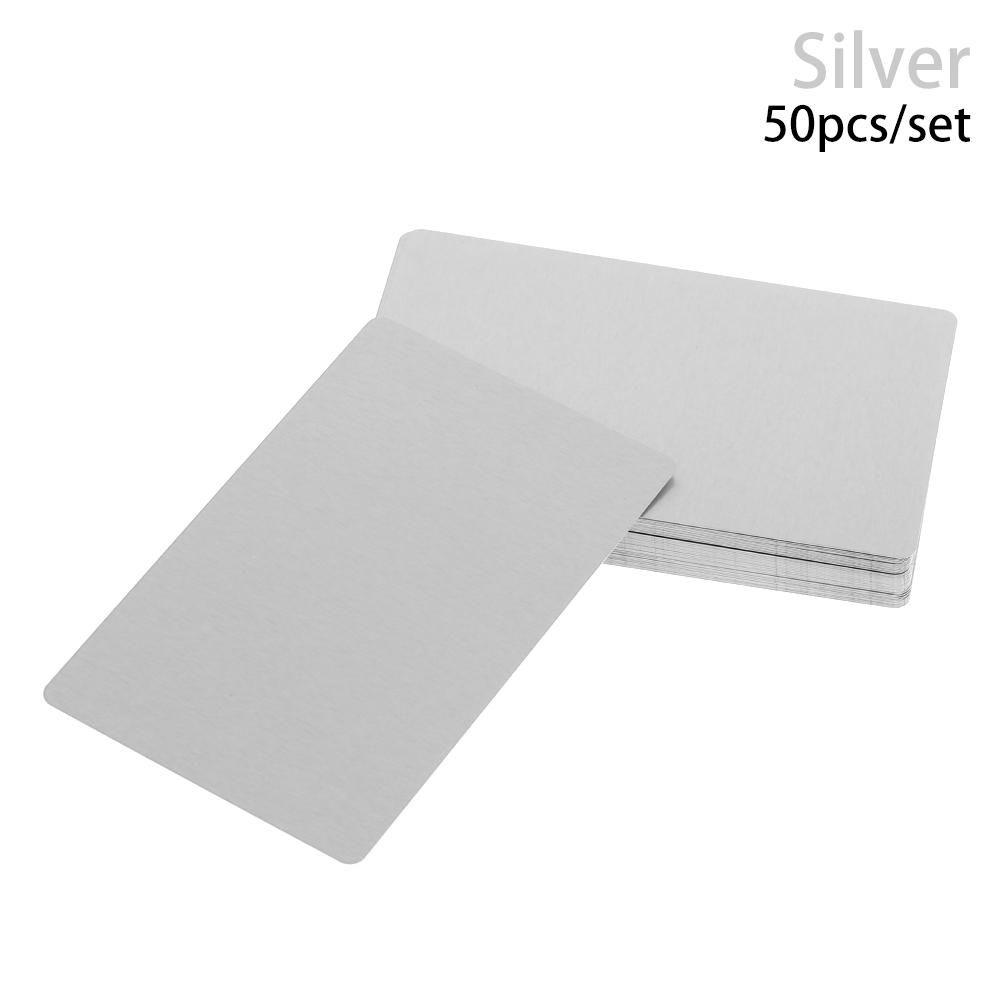 Pcs/Set Art Craft Business Visit Smooth Laser Engraving Blank Name Cards Metal Carte Business Card
