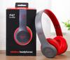 Складная Bluetooth-гарнитура P47: Беспроводные, мощные басы, спортивные, подарочные.