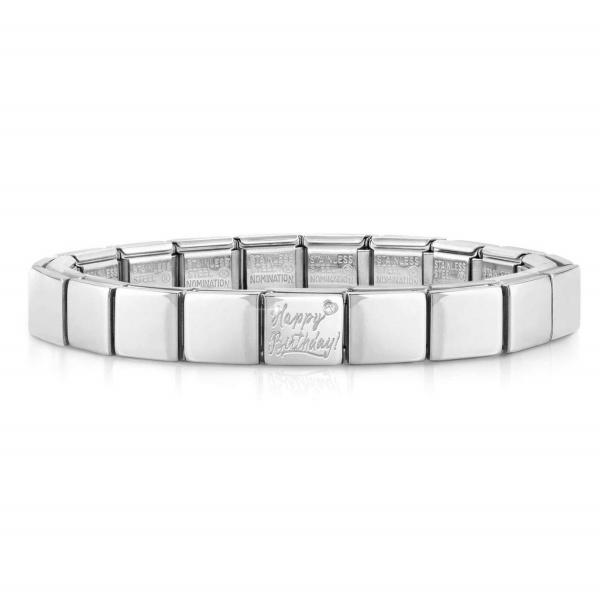 Браслет Nomination Glam Symbol Сталь и Кубический цирконий (С днем рождения) 239101/55