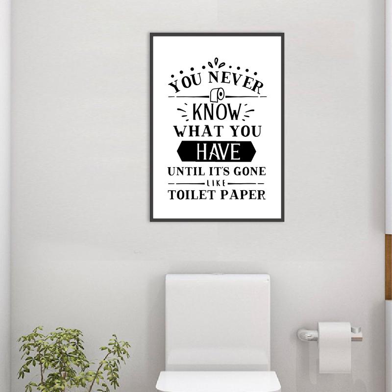 Настенный декор для ванной комнаты, забавные таблички для ванной, плакаты и принты, современный минималистичный художественный декор, настенная картина, украшение для туалета