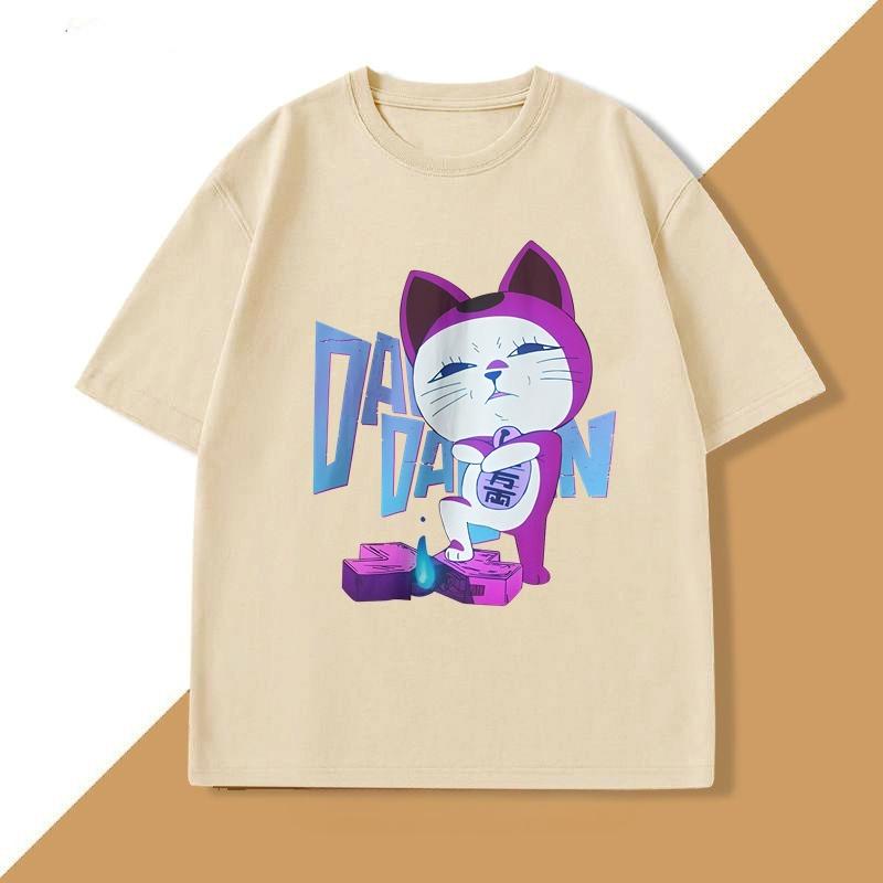 Dandadan Turbo Granny Cat Tshirt for Unisex WOMEN Harajuku Summer Cotton Short Sleeve O Neck Tees Unisex Funny Loose Unisexs Clothes