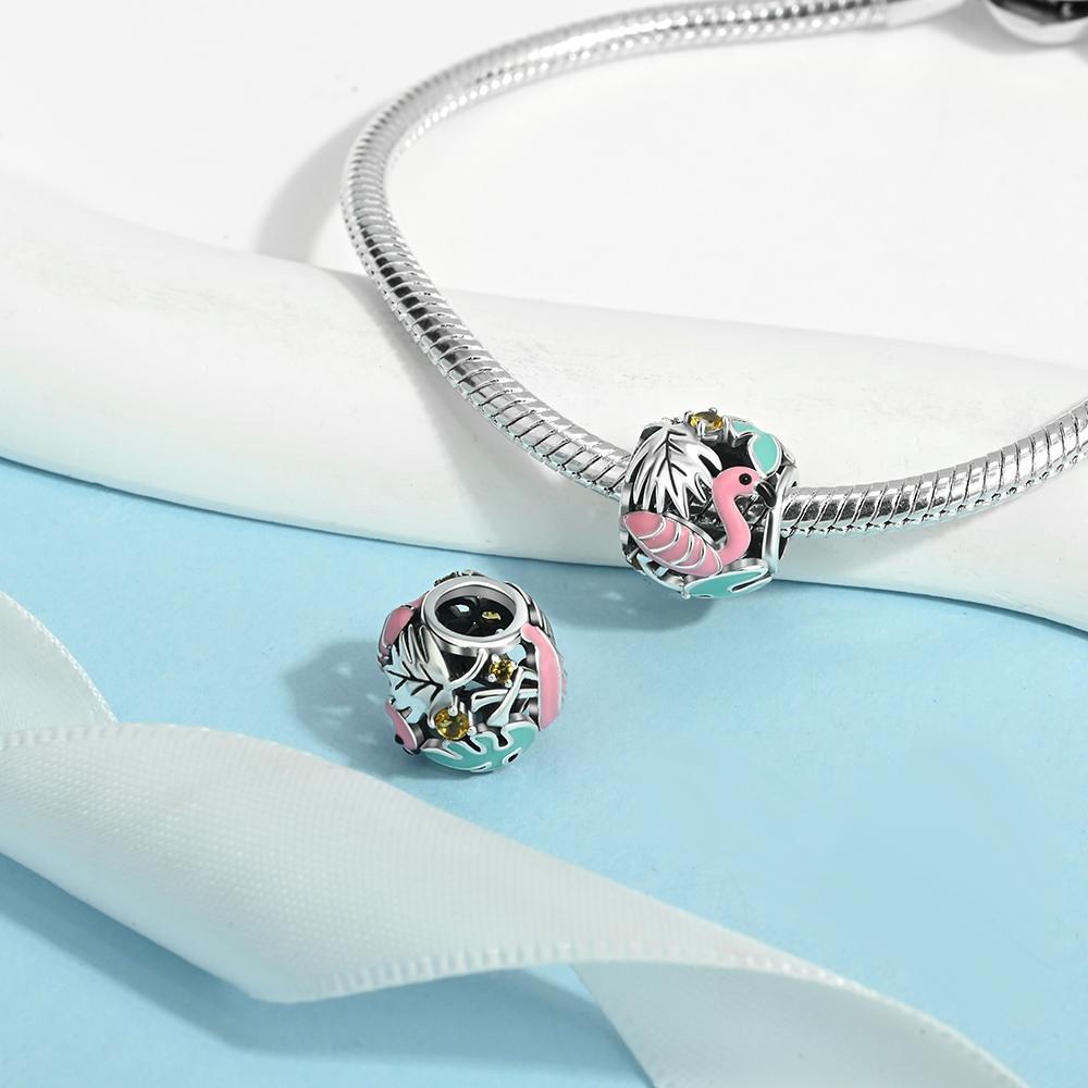 New Charms 925 Silver Cat Dog Flamingo Chameleon Axolotl Animal Beads Fit Bracelet Necklace Women DIY Jewelry