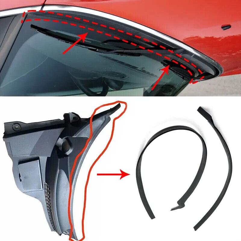 2pcs Car Windshield Apron Cowl Trim Weatherstrip Rubber Seal 51132751209 51132751210 For BMW Mini Cooper S R55 R56 R57 2006-2015