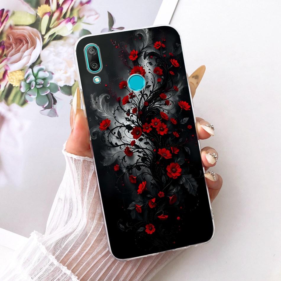 For Huawei Y7 2019 Cute Flower Butterfly Cat Painted Case For Huawei Y7 Y 7 Prime Pro 2019 Soft Silicone TPU Phone Cases