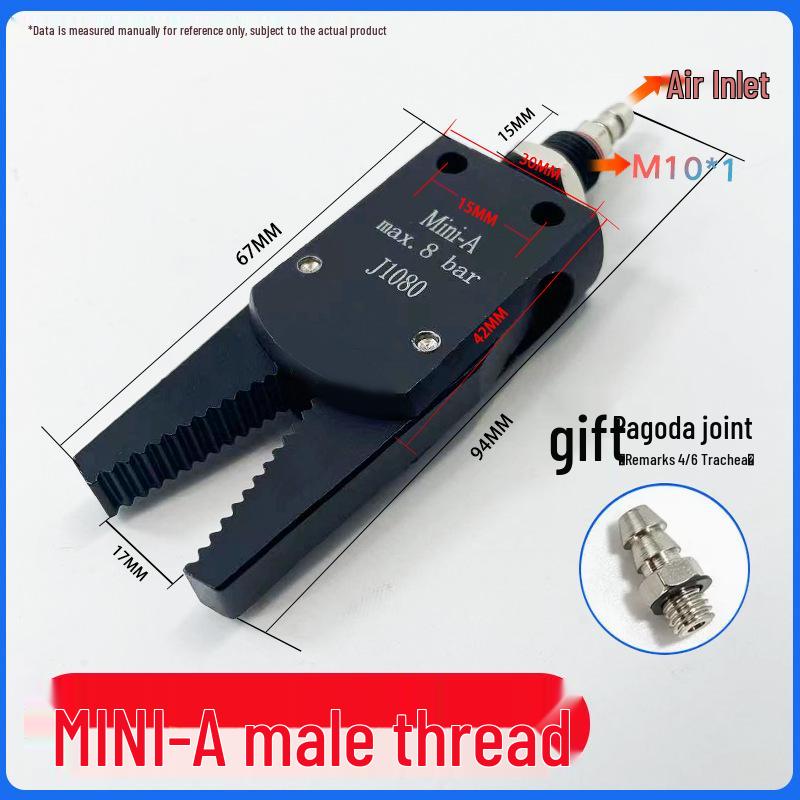 Mini Sprue Gripper for Injection Molding: J1060/J1080 Pneumatic with Detection (A/B/C/E).