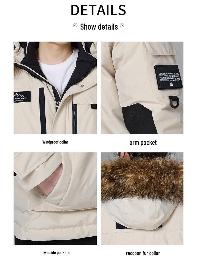 Унисекс Парка Зима 2025: Модная, Плотная, Теплая Рабочая Лыжная Куртка для Пар