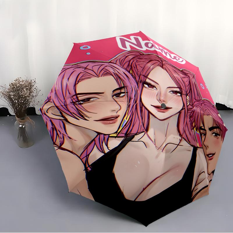 Personalized Name K-KPop Demon Hunters Print Umbrella - Automatic Open/Close, Eight-Rib Durable Frame, Automatic Folding Umbrella