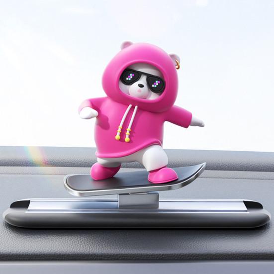 Adorable Swinging Bears Car Decorations for Car Dashboard Home Office Desk Charm Christmas