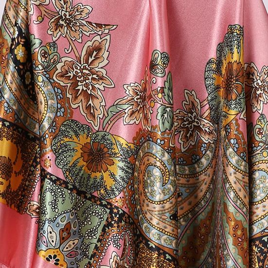 Kerchief Cashew Pattern Faux Silk Scarf Soft Smooth Bright Color Kerchief Simulated Silk Texture Kerchief