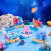 1Pcs Cartoon Sea World Conch House Miniatures Glow In the Dark Resin Ornaments Fairy Garden Decoration Micro Landscape