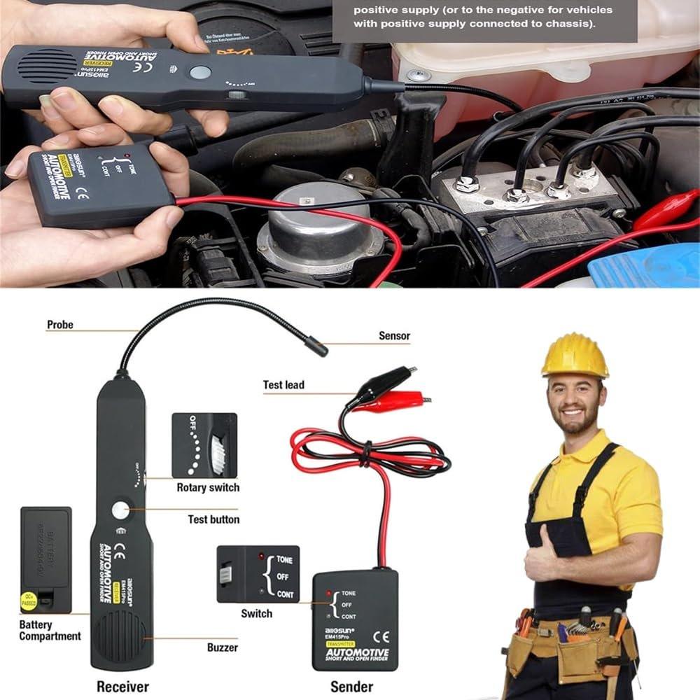 EM415 Automotive Wire Breakage Electronic Detection Tool 6-42V DC Scanner Car Short Circuit Wire Repair