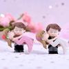 Sweet Lovers Miniature Landscape Bride Groom Model Wedding Decor Ornament Newlyweds Ornaments DIY Wedding Gifts Wedding Blessing