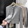 European American Fashion Simple Long-sleeved Wool Sweater Women's Clothing Autumn Winter