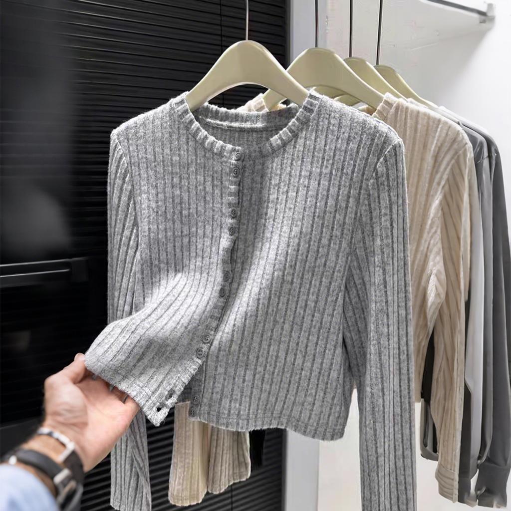 European American Fashion Simple Long-sleeved Wool Sweater Women's Clothing Autumn Winter