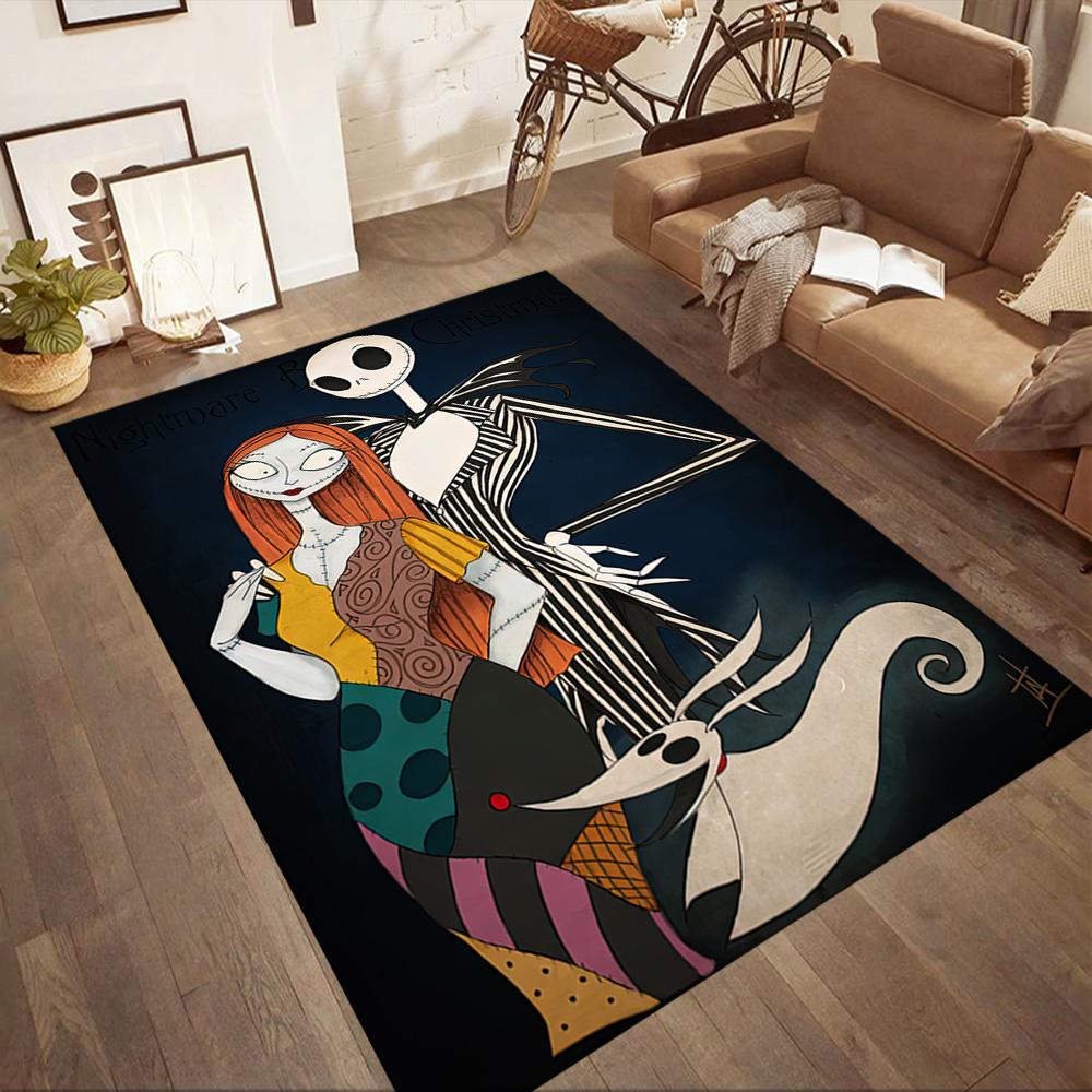 Christmas Nightmare Area Rug Design for Dining Room Bedrooms Outdoor Game Room Anti-slip Rug Decorate Offices