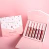 HANDAIYAN Lip Glaze Set Liquid Matte Crystal Lipstick Non-stick Cup Non-Fading Jelly Color 6 Lip Gloss Gift Box