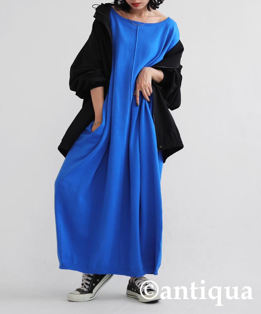 Платье женское Antiqua Long Dolman свободного размера синее, NA-00444, 32,