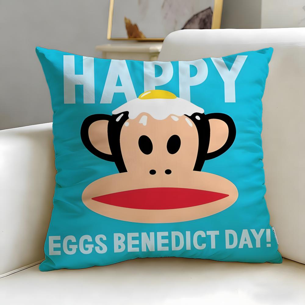 classic brand Paul Frank Cushion Cover Soft EasyWash Pillow Case Versatile for Couch Bed Travel and Office