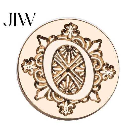 Wedding Invitation Wax Stamp Iris A-Z Initial Alphabet Seal Head, Brass Engraved Gift Wrapping Sealing Head for Invitations Envelopes Journal