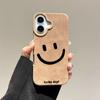Чехол из кожи с принтом «Улыбка» + защитный чехол со шнурком, мягкий силиконовый чехол для iPhone