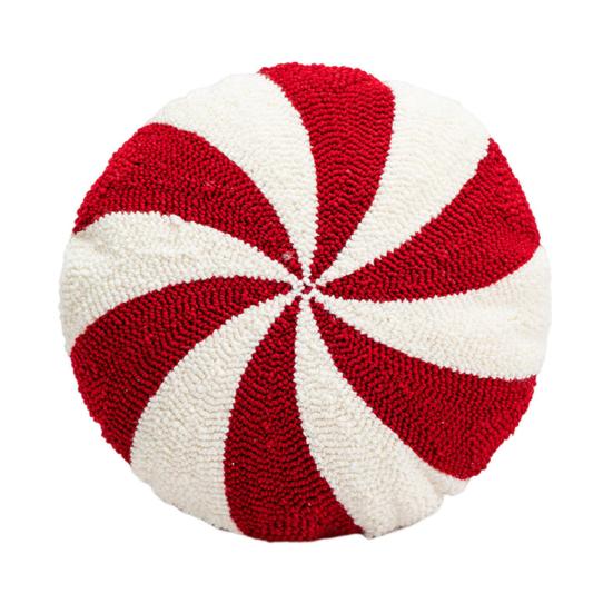 Рождественская подушка в форме сердца в форме леденца, яркий цвет, праздничная новогодняя вечеринка