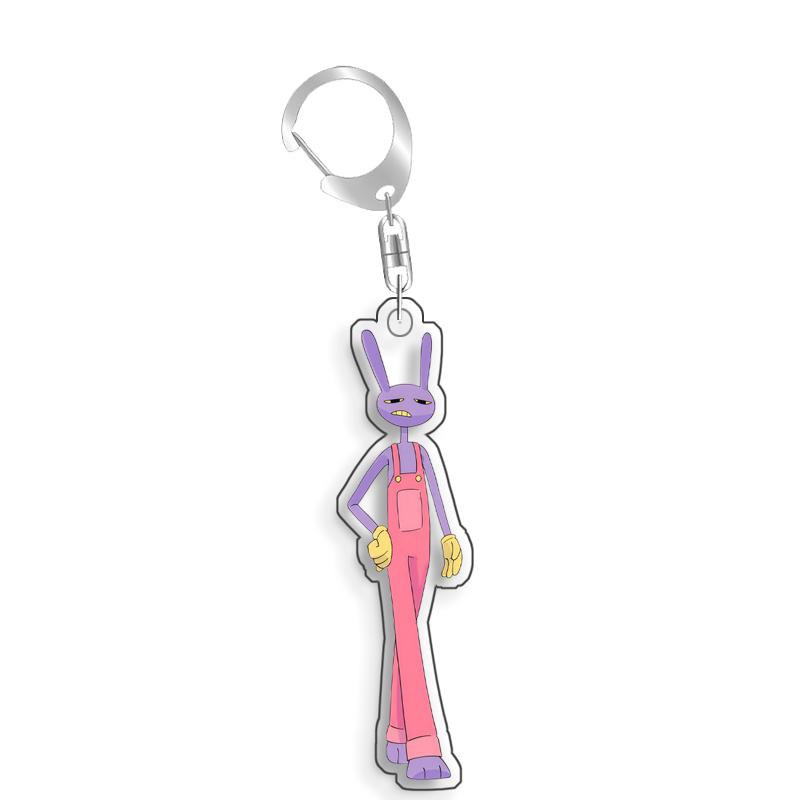 For The Amazing Digital Circus Jax Pomni Ragatha Zooble Caine Acrylic Selfmade Cute Cartoon Anime Keychain Pendant Toy Gift 5cm